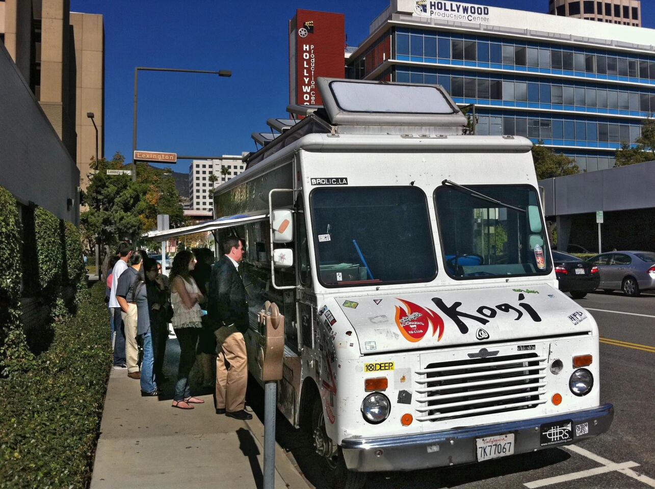 Kogi BBQ food truck serving customers in Los Angeles